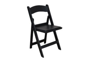 Black Folding Padded Resin Chair